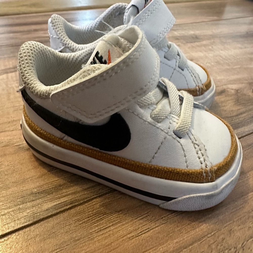 Nike Baby White and Brown Sneakers